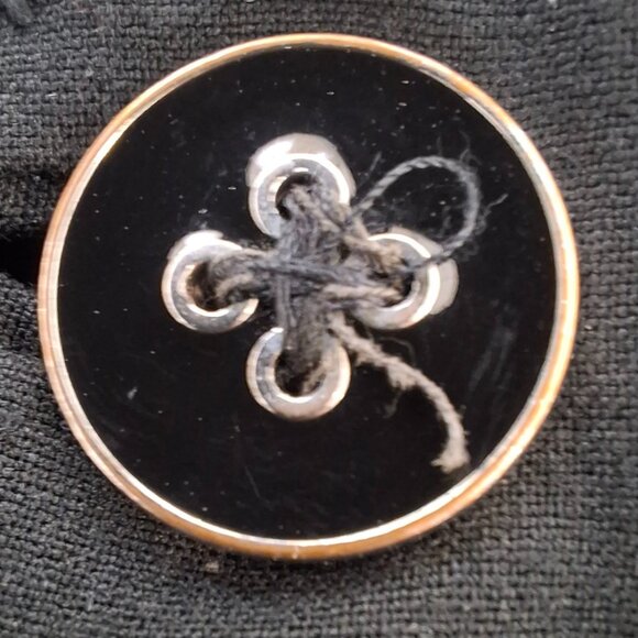 Vintage Womens Black Deep V Blazer Sz L Striped Contrast Lining Office Smart - Picture 5 of 11